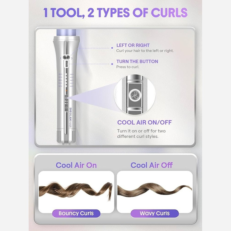 شیگلم بنفش کرلی و اتومو مدل Airflow Styler Pro اصلی و اورجینال