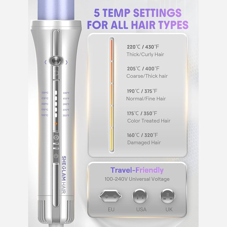 شیگلم بنفش کرلی و اتومو مدل Airflow Styler Pro اصلی و اورجینال