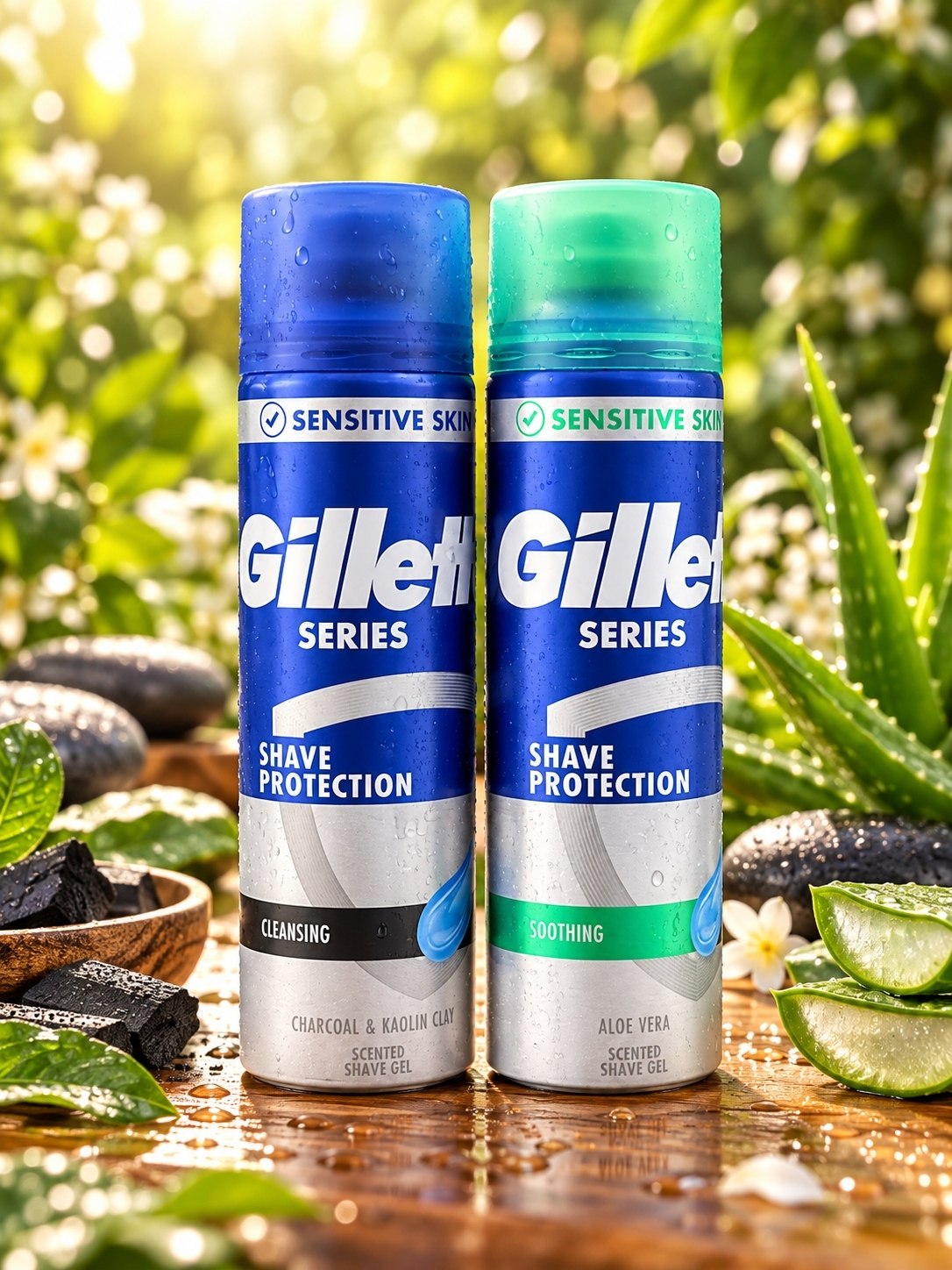 ژل اصلاح ژیلت سری Gillette مدل Soothing و Cleansing